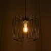 GLOBOSTAR® FLAMIA 201-0099 Vintage Κρεμαστό Φωτιστικό Οροφής με Ντουί 1 x E27 AC 220-240V IP20 - Μαύρο & Μελί - Μ31 x Π31 x Υ29cm