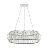 GLOBOSTAR® RAZIA 201-0101 Vintage Κρεμαστό Φωτιστικό Οροφής με Ντουί 3 x E27 AC 220-240V IP20 - Ασημί & Διάφανο - Μ60 x Π30 x Υ25cm