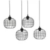 GLOBOSTAR® PULSAR 201-0103 Vintage Κρεμαστό Φωτιστικό Οροφής με Ντουί 4 x E27 AC 220-240V IP20 - Μαύρο - Μ80 x Π22 x Υ46cm