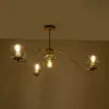 GLOBOSTAR® SUNRAY 201-0110 Vintage Φωτιστικό Οροφής με Ντουί 4 x E27 AC 220-240V IP20 - Χρυσό & Μελί - Μ100 x Π100 x Υ26cm