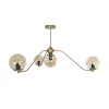GLOBOSTAR® SUNRAY 201-0110 Vintage Φωτιστικό Οροφής με Ντουί 4 x E27 AC 220-240V IP20 - Χρυσό & Μελί - Μ100 x Π100 x Υ26cm