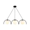 GLOBOSTAR® FLASHO 201-0111 Vintage Κρεμαστό Φωτιστικό Οροφής με Ντουί 3 x E27 AC 220-240V IP20 - Μαύρο & Λευκό - Μ73 x Π15 x Υ23cm