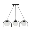 GLOBOSTAR® FLASHO 201-0111 Vintage Κρεμαστό Φωτιστικό Οροφής με Ντουί 3 x E27 AC 220-240V IP20 - Μαύρο & Λευκό - Μ73 x Π15 x Υ23cm