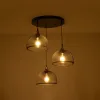 GLOBOSTAR® FLICKA 201-0113 Vintage Κρεμαστό Φωτιστικό Οροφής με Ντουί 3 x E27 AC 220-240V IP20 - Μαύρο & Χάλκινο - Μ55 x Π55 x Υ65cm