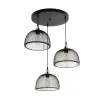 GLOBOSTAR® FLICKA 201-0113 Vintage Κρεμαστό Φωτιστικό Οροφής με Ντουί 3 x E27 AC 220-240V IP20 - Μαύρο & Χάλκινο - Μ55 x Π55 x Υ65cm