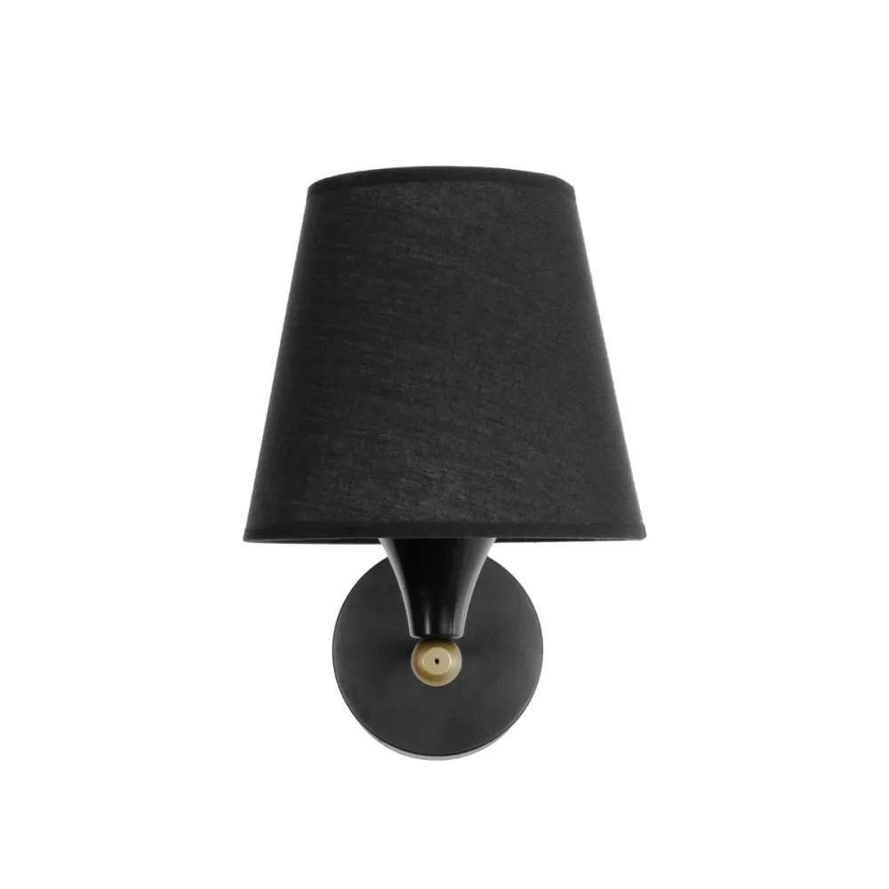 GLOBOSTAR® BLAKI 201-0115 Μοντέρνο Φωτιστικό Τοίχου - Απλίκα με Ντουί 1 x E27 AC 220-240V IP20 - Μαύρο - Μ40 x Π15 x Υ20cm