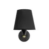 GLOBOSTAR® BLAKI 201-0115 Μοντέρνο Φωτιστικό Τοίχου - Απλίκα με Ντουί 1 x E27 AC 220-240V IP20 - Μαύρο - Μ40 x Π15 x Υ20cm