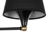 GLOBOSTAR® BLAKI 201-0115 Μοντέρνο Φωτιστικό Τοίχου - Απλίκα με Ντουί 1 x E27 AC 220-240V IP20 - Μαύρο - Μ40 x Π15 x Υ20cm