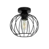 GLOBOSTAR® BITUIN 201-0116 Μοντέρνο Φωτιστικό Οροφής με Ντουί 1 x E27 AC 220-240V IP20 - Μαύρο - Μ21 x Π21 x Υ18cm