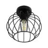 GLOBOSTAR® BITUIN 201-0116 Μοντέρνο Φωτιστικό Οροφής με Ντουί 1 x E27 AC 220-240V IP20 - Μαύρο - Μ21 x Π21 x Υ18cm