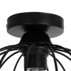GLOBOSTAR® BITUIN 201-0116 Μοντέρνο Φωτιστικό Οροφής με Ντουί 1 x E27 AC 220-240V IP20 - Μαύρο - Μ21 x Π21 x Υ18cm
