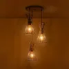 GLOBOSTAR® FLIXIO 201-0126 Vintage Κρεμαστό Φωτιστικό Οροφής με Ντουί 3 x E27 AC 220-240V IP20 - Χρυσό - Μ40 x Π40 x Υ70cm