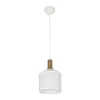 GLOBOSTAR® NETO 201-0129 Μοντέρνο Κρεμαστό Φωτιστικό Οροφής με Ντουί 1 x E27 AC 220-240V IP20 - Χρυσό & Λευκό - Μ18 x Π18 x Υ70cm