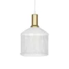 GLOBOSTAR® NETO 201-0129 Μοντέρνο Κρεμαστό Φωτιστικό Οροφής με Ντουί 1 x E27 AC 220-240V IP20 - Χρυσό & Λευκό - Μ18 x Π18 x Υ70cm