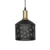GLOBOSTAR® NETO 201-0130 Μοντέρνο Κρεμαστό Φωτιστικό Οροφής με Ντουί 1 x E27 AC 220-240V IP20 - Χρυσό & Μαύρο - Μ18 x Π18 x Υ70cm