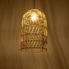 GLOBOSTAR® NETI 205-0025 Boho Κρεμαστό Φωτιστικό Οροφής με Ντουί 1 x E27 AC 220-240V IP20 - Μπεζ - M35 x Π35 x Υ63cm