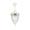 GLOBOSTAR® ENGLAND 202-0014 Vintage Κρεμαστό Φωτιστικό Οροφής με Ντουί 1 x E27 AC 220-240V IP44 - Λευκό - Μ20 x Π20 x Υ35cm