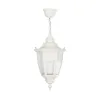 GLOBOSTAR® ENGLAND 202-0014 Vintage Κρεμαστό Φωτιστικό Οροφής με Ντουί 1 x E27 AC 220-240V IP44 - Λευκό - Μ20 x Π20 x Υ35cm