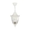 GLOBOSTAR® ENGLAND 202-0014 Vintage Κρεμαστό Φωτιστικό Οροφής με Ντουί 1 x E27 AC 220-240V IP44 - Λευκό - Μ20 x Π20 x Υ35cm
