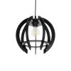 GLOBOSTAR® VIVIDUS 202-0028 Μοντέρνο Κρεμαστό Φωτιστικό Οροφής με Ντουί 1 x E27 AC 220-240V IP20 - Μαύρο - Μ27 x Π27 x Υ27cm
