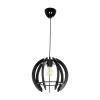 GLOBOSTAR® VIVIDUS 202-0028 Μοντέρνο Κρεμαστό Φωτιστικό Οροφής με Ντουί 1 x E27 AC 220-240V IP20 - Μαύρο - Μ27 x Π27 x Υ27cm