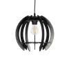 GLOBOSTAR® VIVIDUS 202-0028 Μοντέρνο Κρεμαστό Φωτιστικό Οροφής με Ντουί 1 x E27 AC 220-240V IP20 - Μαύρο - Μ27 x Π27 x Υ27cm