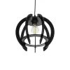 GLOBOSTAR® VIVIDUS 202-0028 Μοντέρνο Κρεμαστό Φωτιστικό Οροφής με Ντουί 1 x E27 AC 220-240V IP20 - Μαύρο - Μ27 x Π27 x Υ27cm