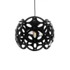 GLOBOSTAR® DOMINIC 202-0031 Μοντέρνο Κρεμαστό Φωτιστικό Οροφής με Ντουί 1 x E27 AC 220-240V IP20 - Μαύρο - Μ30 x Π30 x Υ24cm