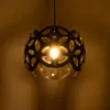 GLOBOSTAR® DOMINIC 202-0031 Μοντέρνο Κρεμαστό Φωτιστικό Οροφής με Ντουί 1 x E27 AC 220-240V IP20 - Μαύρο - Μ30 x Π30 x Υ24cm