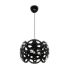 GLOBOSTAR® DOMINIC 202-0031 Μοντέρνο Κρεμαστό Φωτιστικό Οροφής με Ντουί 1 x E27 AC 220-240V IP20 - Μαύρο - Μ30 x Π30 x Υ24cm