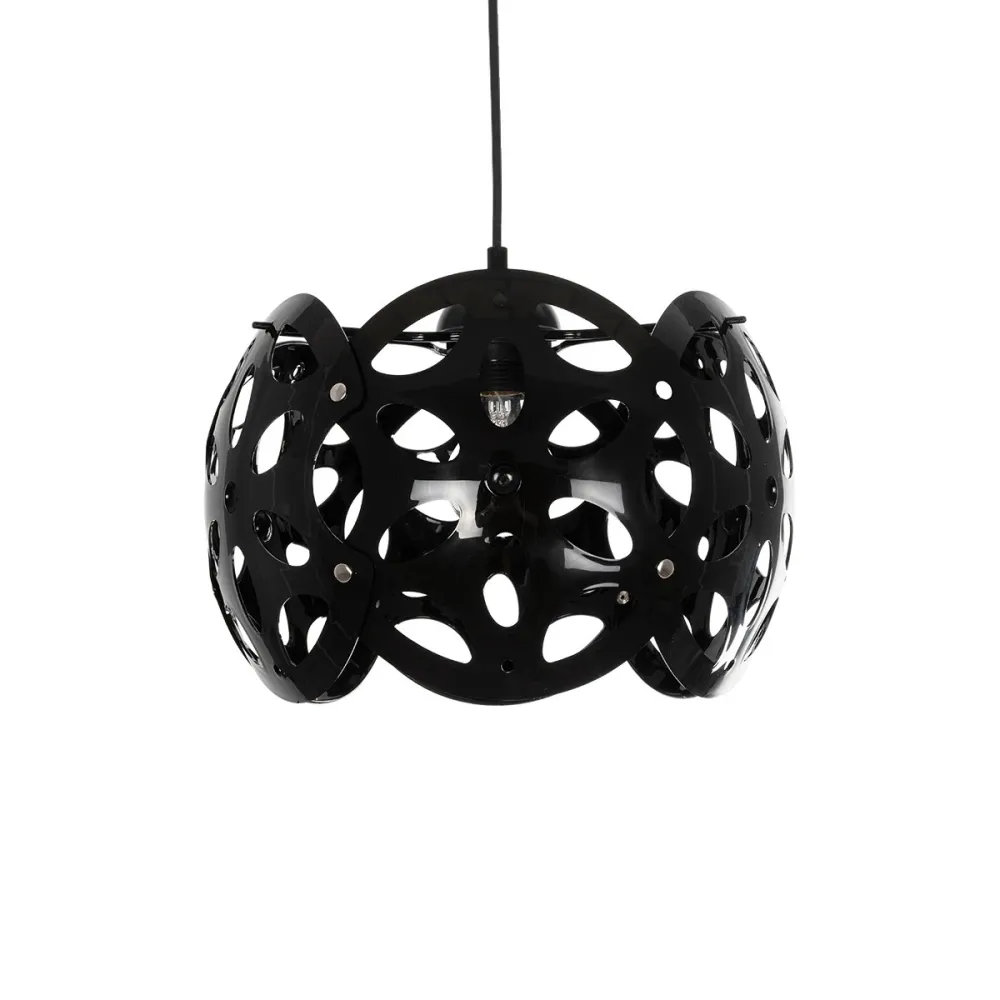 GLOBOSTAR® DOMINIC 202-0031 Μοντέρνο Κρεμαστό Φωτιστικό Οροφής με Ντουί 1 x E27 AC 220-240V IP20 - Μαύρο - Μ30 x Π30 x Υ24cm