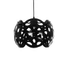 GLOBOSTAR® DOMINIC 202-0031 Μοντέρνο Κρεμαστό Φωτιστικό Οροφής με Ντουί 1 x E27 AC 220-240V IP20 - Μαύρο - Μ30 x Π30 x Υ24cm
