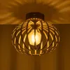 GLOBOSTAR® STAR 202-0050 Μοντέρνο Φωτιστικό Οροφής με Ντουί 1 x E27 AC 220-240V IP20 - Χρυσό - Μ40 x Π40 x Υ27cm