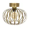 GLOBOSTAR® STAR 202-0050 Μοντέρνο Φωτιστικό Οροφής με Ντουί 1 x E27 AC 220-240V IP20 - Χρυσό - Μ40 x Π40 x Υ27cm