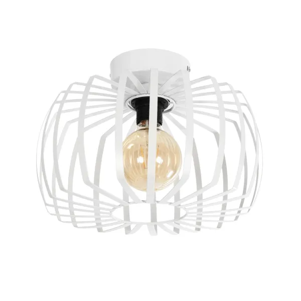 GLOBOSTAR® STAR 202-0055 Μοντέρνο Φωτιστικό Οροφής με Ντουί 1 x E27 AC 220-240V IP20 - Λευκό - Μ40 x Π40 x Υ27cm