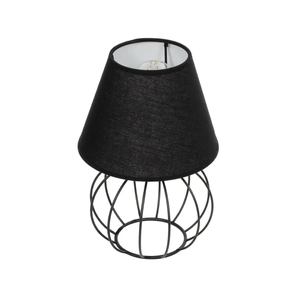 GLOBOSTAR® SHAPE 202-0057 Μοντέρνο Επιτραπέζιο Φωτιστικό Πορτατίφ με Ντουί 1 x E27 AC 220-240V IP20 - Μαύρο - Μ19 x Π19 x Υ28cm