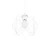 GLOBOSTAR® VORTEX 203-0001 Μοντέρνο Κρεμαστό Φωτιστικό Οροφής με Ντουί 1 x E27 AC 220-240V IP20 - Λευκό - Μ23.5 x Π23.5 x Υ20cm