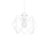 GLOBOSTAR® VORTEX 203-0001 Μοντέρνο Κρεμαστό Φωτιστικό Οροφής με Ντουί 1 x E27 AC 220-240V IP20 - Λευκό - Μ23.5 x Π23.5 x Υ20cm