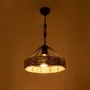 GLOBOSTAR® ZION 203-0003 Vintage Κρεμαστό Φωτιστικό Οροφής με Ντουί 1 x E27 AC 220-240V IP20 - Μαύρο & Μπεζ - Μ33 x Π33 x Υ29cm
