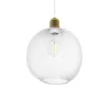 GLOBOSTAR® WIRE 203-0005 Μοντέρνο Κρεμαστό Φωτιστικό Οροφής με Ντουί 1 x E27 AC 220-240V IP20 - Λευκό & Χρυσό - Μ25 x Π25 x Υ30cm