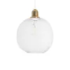 GLOBOSTAR® WIRE 203-0005 Μοντέρνο Κρεμαστό Φωτιστικό Οροφής με Ντουί 1 x E27 AC 220-240V IP20 - Λευκό & Χρυσό - Μ25 x Π25 x Υ30cm