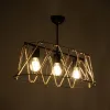 GLOBOSTAR® GATSBY 203-0006 Vintage Κρεμαστό Φωτιστικό Οροφής με Ντουί 3 x E27 AC 220-240V IP20 - Μαύρο & Μπεζ - Μ60 x Π28 x Υ22cm