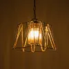 GLOBOSTAR® GATSBY 203-0007 Vintage Κρεμαστό Φωτιστικό Οροφής με Ντουί 1 x E27 AC 220-240V IP20 - Μαύρο & Μπεζ - Μ25 x Π25 x Υ25cm