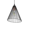 GLOBOSTAR® ARCWIRE 203-0015 Μοντέρνο Κρεμαστό Φωτιστικό Οροφής με Ντουί 1 x E27 AC 220-240V IP20 - Μαύρο - Μ25 x Π25 x Υ30cm