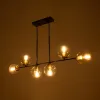 GLOBOSTAR® LATTICE 203-0016 Μοντέρνο Φωτιστικό Οροφής με Ντουί 6 x E27 AC 220-240V IP20 - Μαύρο & Μπρούτζινο - Μ120 x Π15 x Υ32cm