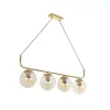 GLOBOSTAR® LATTICE 203-0019 Μοντέρνο Κρεμαστό Φωτιστικό Οροφής με Ντουί 4 x E27 AC 220-240V IP20 - Χρυσό - Μ78 x Π15 x Υ81cm