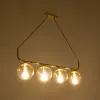 GLOBOSTAR® LATTICE 203-0019 Μοντέρνο Κρεμαστό Φωτιστικό Οροφής με Ντουί 4 x E27 AC 220-240V IP20 - Χρυσό - Μ78 x Π15 x Υ81cm