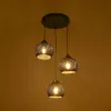 GLOBOSTAR® YASAM 203-0022 Vintage Κρεμαστό Φωτιστικό Οροφής με Ντουί 3 x E27 AC 220-240V IP20 - Μαύρο - Μ42 x Π42 x Υ54cm