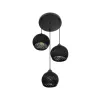 GLOBOSTAR® YASAM 203-0022 Vintage Κρεμαστό Φωτιστικό Οροφής με Ντουί 3 x E27 AC 220-240V IP20 - Μαύρο - Μ42 x Π42 x Υ54cm