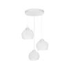 GLOBOSTAR® YASAM 203-0023 Vintage Κρεμαστό Φωτιστικό Οροφής με Ντουί 3 x E27 AC 220-240V IP20 - Λευκό - Μ42 x Π42 x Υ54cm